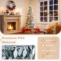 150/180cm Pre-Lit Pop Up Christmas Tree w/ 140 Warm White LED Lights