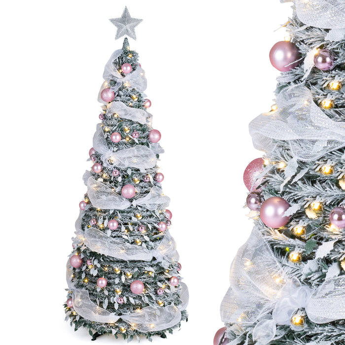 180cm Pre-Lit Pop up Christmas Tree w/ 140 LED Lights