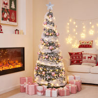 180cm Pre-Lit Pop up Christmas Tree w/ 140 LED Lights