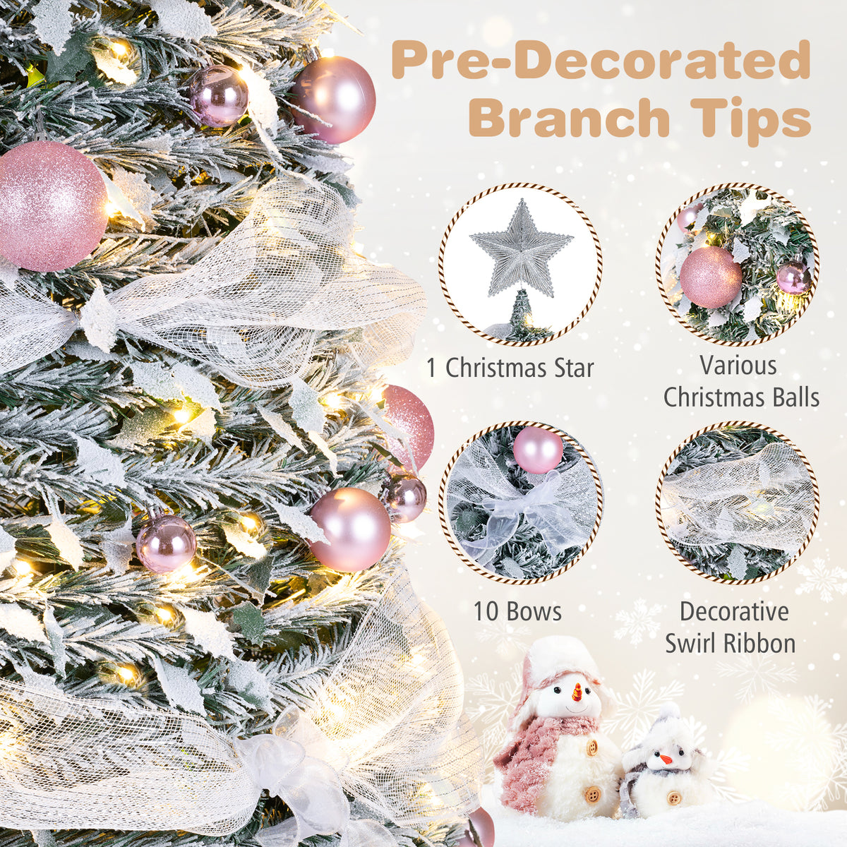 180cm Pre-Lit Pop up Christmas Tree w/ 140 LED Lights