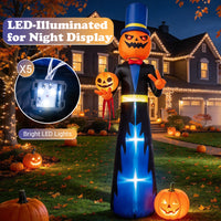 320cm Animated Halloween Inflatable Pumpkin Gentleman Decoration