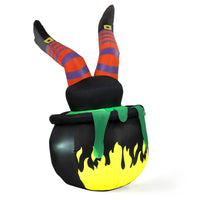 185cm Animated Halloween Inflatable Kicking Witch with LED Light