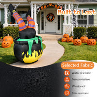 185cm Animated Halloween Inflatable Kicking Witch with LED Light
