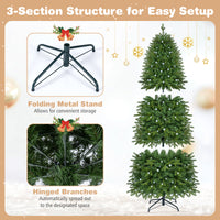 190cm Smart Pencil Christmas Tree with 220 Pre-Lit RGB LED Lights and Music Sync