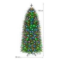 190cm Smart Pencil Christmas Tree with 220 Pre-Lit RGB LED Lights and Music Sync
