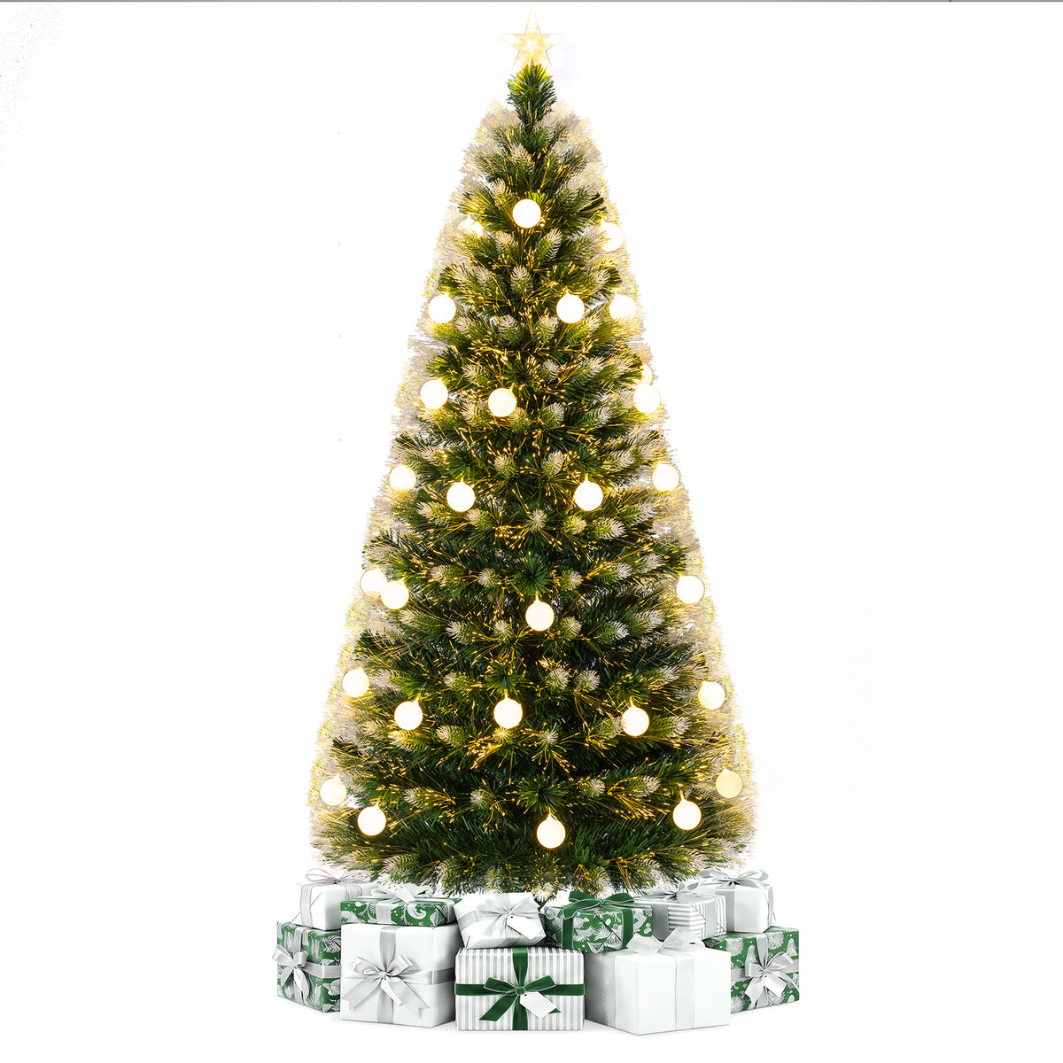 180cm/150 cm Artificial Fiber Optic Christmas Tree with 230/180 Branch Tips