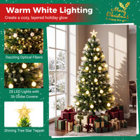 180cm/150 cm Artificial Fiber Optic Christmas Tree with 230/180 Branch Tips
