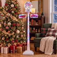 152 CM Indoor Christmas Street Lamp Post with Colorful Lights and Snow Effect