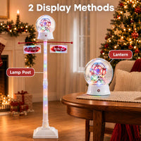 152 CM Indoor Christmas Street Lamp Post with Colorful Lights and Snow Effect
