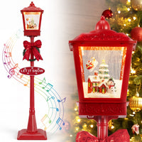 186 cm Musical Christmas Streetlight with LED Lights and Santa Scene