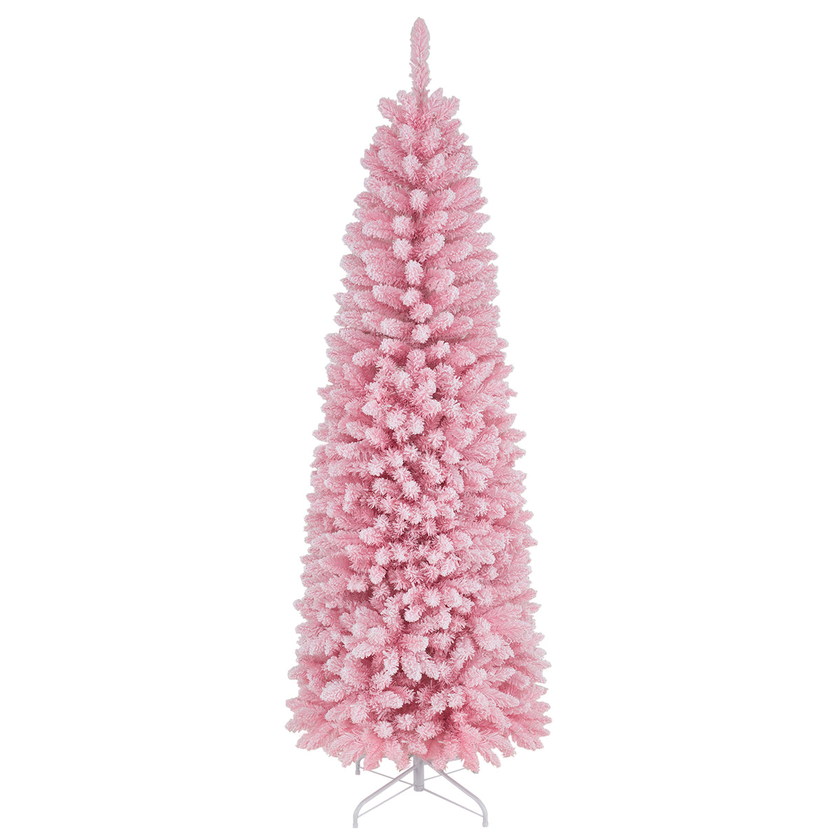 2.1M Pre-Lit Artificial Hinged Christmas Tree with 8 Lighting Modes