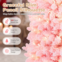 2.1M Pre-Lit Artificial Hinged Christmas Tree with 8 Lighting Modes