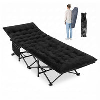 Camping Cot for Adults with Soft Padded Mat and Carrying Bag