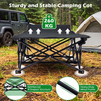 Camping Cot for Adults with Soft Padded Mat and Carrying Bag