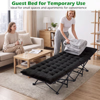 Camping Cot for Adults with Soft Padded Mat and Carrying Bag