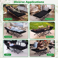 Camping Cot for Adults with Soft Padded Mat and Carrying Bag