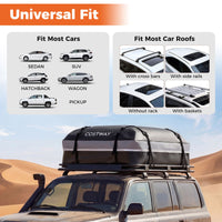 Car Rooftop Cargo Carrier with Anti-Slip Mat and 6 Door Hooks