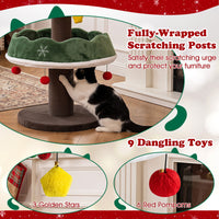 Cat Christmas Tree with Cozy Condo for Indoor Kittens