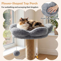 Cat Tower with Padded Top Perch and Cozy Condo for Kittens