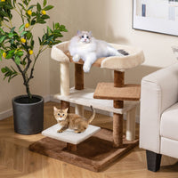 Cat Stairs with Sisal Scratching Posts and 4 Large Platforms