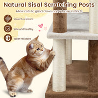 Cat Stairs with Sisal Scratching Posts and 4 Large Platforms