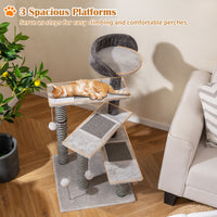 93 CM Tall Cat Tree Kitten Tower with Sisal and Jute Scratching Posts