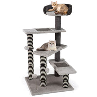 93 CM Tall Cat Tree Kitten Tower with Sisal and Jute Scratching Posts