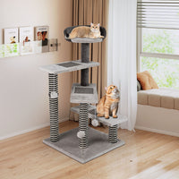 93 CM Tall Cat Tree Kitten Tower with Sisal and Jute Scratching Posts