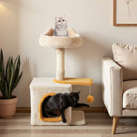 Cat Tree for Indoor Kittens Cute Kitty Tower with Plush Perch