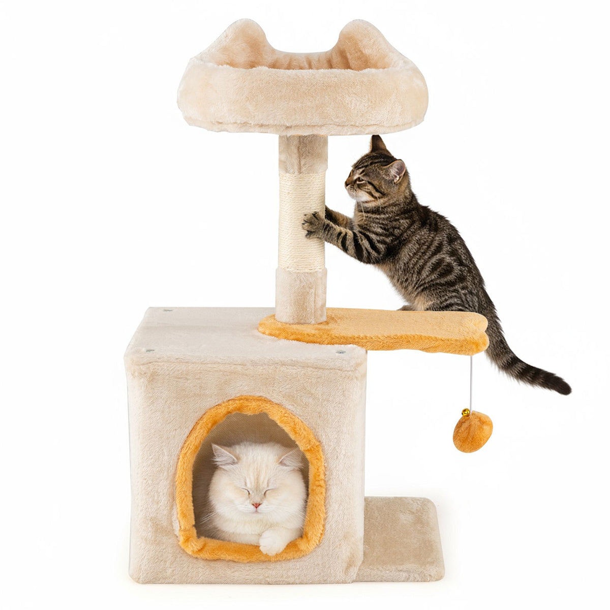 Cat Tree for Indoor Kittens Cute Kitty Tower with Plush Perch