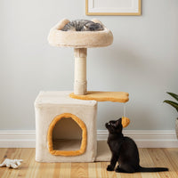 Cat Tree for Indoor Kittens Cute Kitty Tower with Plush Perch