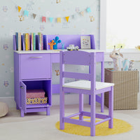 Children Table with Wide Desktop and Comfy Chair for 3+ Years