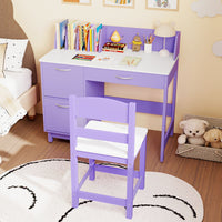 Children Table with Wide Desktop and Comfy Chair for 3+ Years