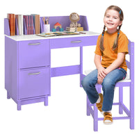 Children Table with Wide Desktop and Comfy Chair for 3+ Years