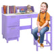 Children Table with Wide Desktop and Comfy Chair for 3+ Years