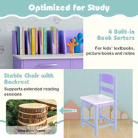 Children Table with Wide Desktop and Comfy Chair for 3+ Years