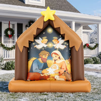 Christmas Inflatable Nativity Scene with Built-in Lights for Holiday Decor