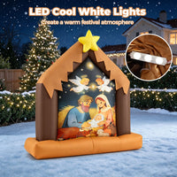Christmas Inflatable Nativity Scene with Built-in Lights for Holiday Decor