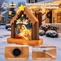 Christmas Inflatable Nativity Scene with Built-in Lights for Holiday Decor
