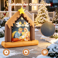 Christmas Inflatable Nativity Scene with Built-in Lights for Holiday Decor