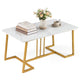 Coffee Table for Living Room Faux Marble Rectangular Center Table