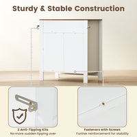 Coffee Bar Cabinet with 5-Level Adjustable Shelf and 2 Doors