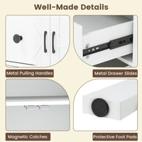 Coffee Bar Cabinet with 5-Level Adjustable Shelf and 2 Doors