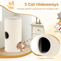 4-Story Cat Condo with Sisal Scratching Pad for Indoor Cats