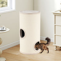 4-Story Cat Condo with Sisal Scratching Pad for Indoor Cats