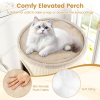 4-Story Cat Condo with Sisal Scratching Pad for Indoor Cats