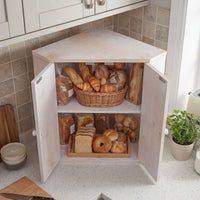 Corner Bread Box for Kitchen Counter with Large Capacity Bread Storage Bin for Homemade Bread