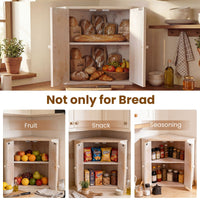 Corner Bread Box for Kitchen Counter with Large Capacity Bread Storage Bin for Homemade Bread