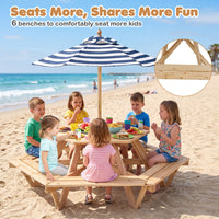 Children Activity Table with Chairs Picnic Table for Backyard Deck