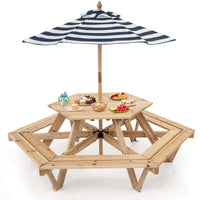Children Activity Table with Chairs Picnic Table for Backyard Deck